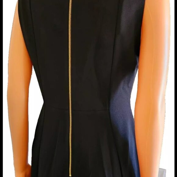 Calvin Klein Black Bow Neck Sheath Dress Size-6/NWT - Picture 3 of 8